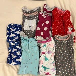 Bundle of girl pajamas 2t/24 month
